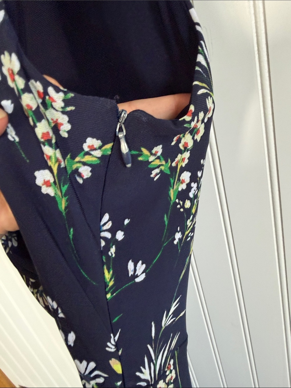 Lauren Ralph Lauren Navy Floral Maxi Dress Size 10 Cottagecore Feminine Preppy - Picture 4 of 14